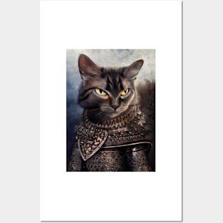 Armored knight cat: Burglar Posters and Art